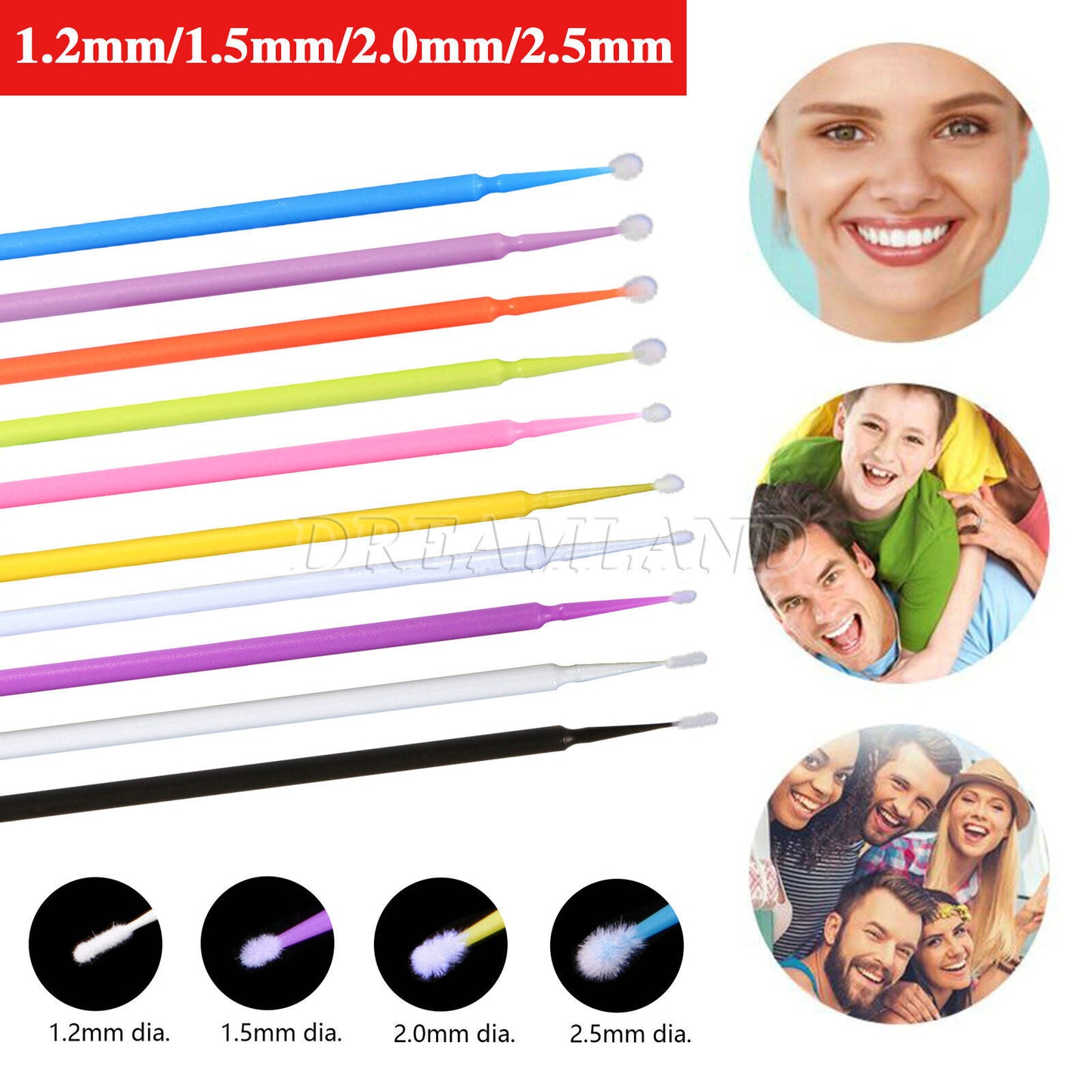 US Micro Brushes Applicators Microbrush Dental (Regular, Fine, Super Fine) Eye