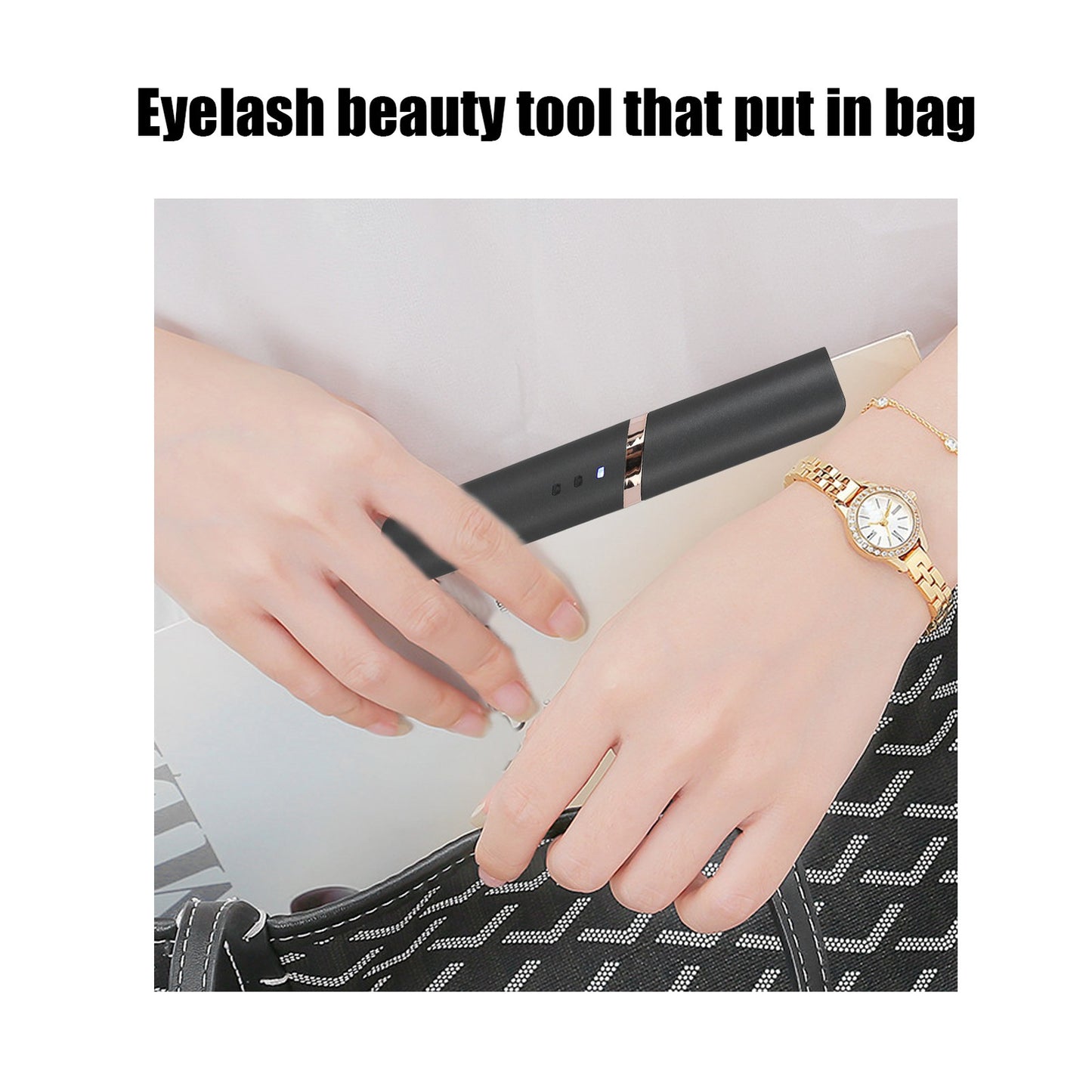 Black Electric Eyelash Curler LongLasting Heated Curler USB Charge Eyelash P HPT