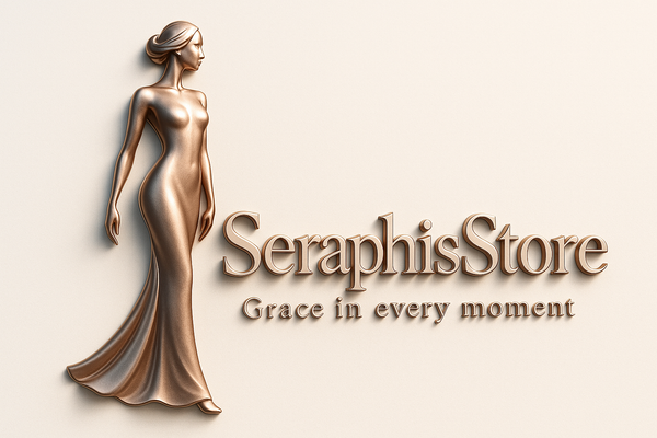 make logo SeraphisStore	“Grace in every moment” , 3D, sexy lady , del backgound