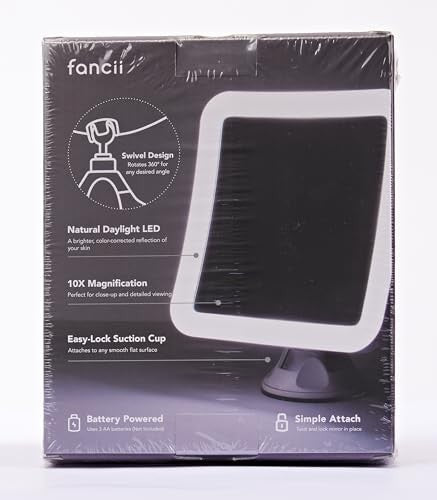 Fancii 10X Magnifying Lighted Makeup Mirror - Daylight LED Vanity Mirror -