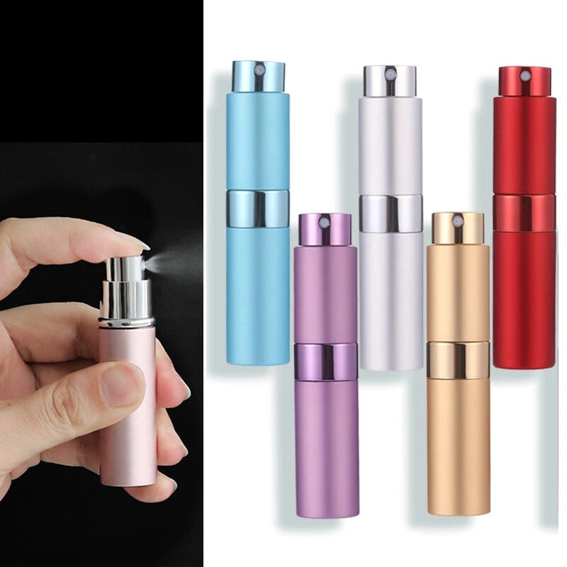 8ml Travel Perfume Atomizer Refillable Mini Cologne Spray Bottle Empty Tank /US