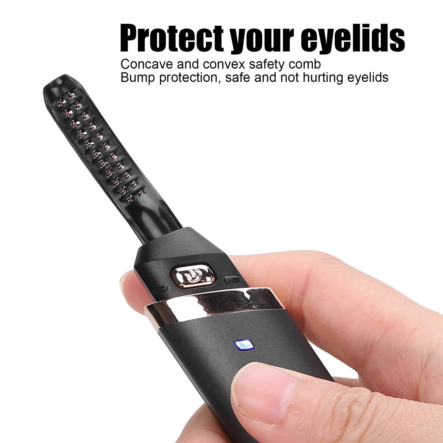 Black Electric Eyelash Curler LongLasting Heated Curler USB Charge Eyelash P HPT